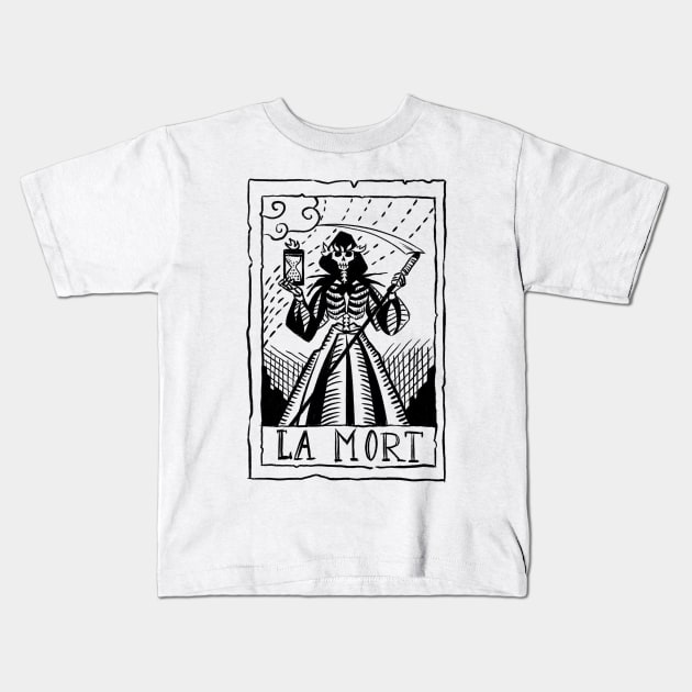 Death Tarot Card Kids T-Shirt by JudasSalieri